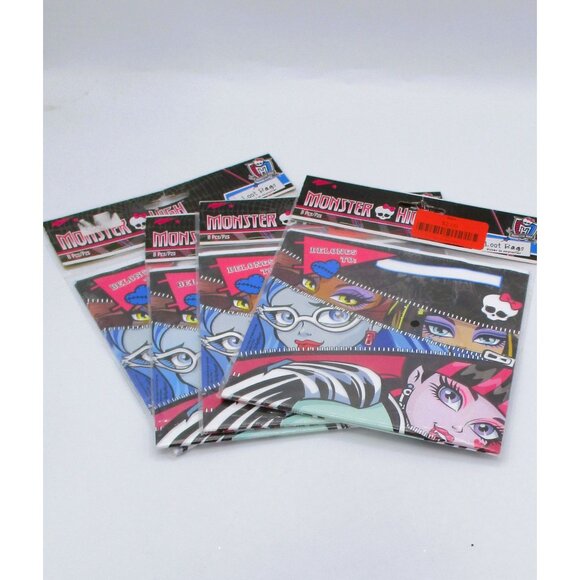 Monster High Loot Bags Halloween Birthday4  Packs 8 each 32 Total Vibrant Design - Picture 2 of 3